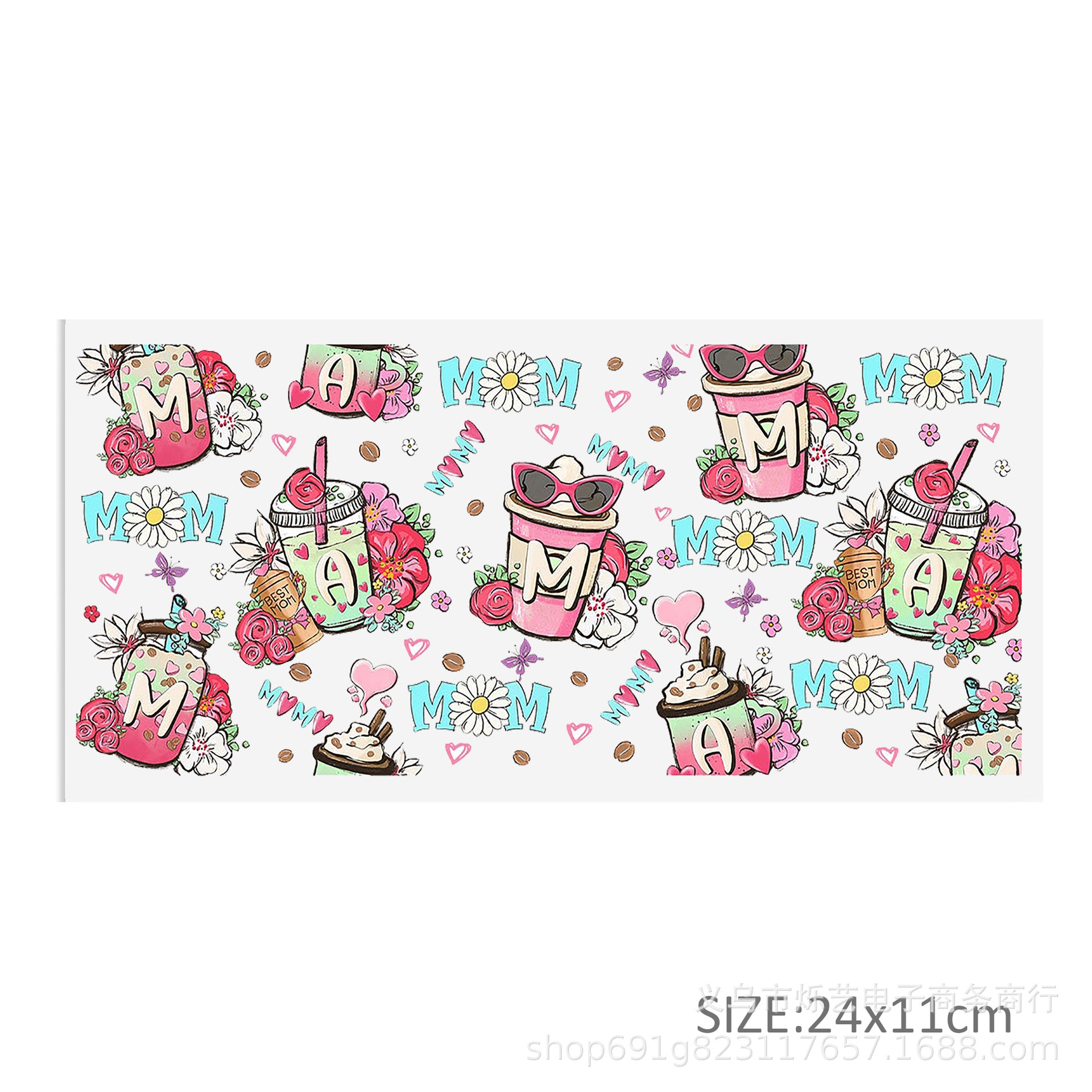 Wholesale Drink series transparent 16oz Cup UV DTF Wraps