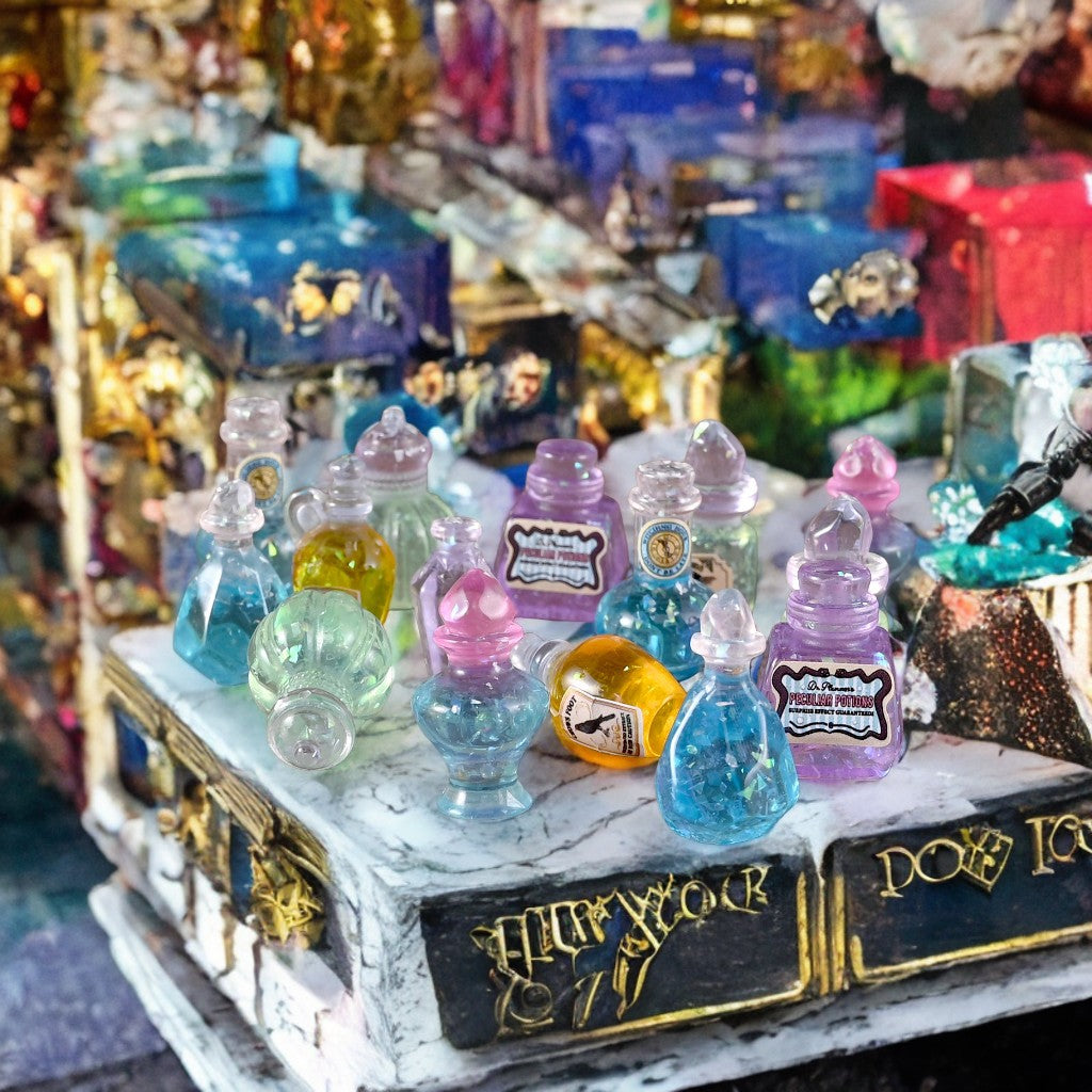 Wholesale Retro Magic Potion Bottle Miniature Resin Decor For Dollhouse 1 12 Scale Chic DIY Accessory Party Favor