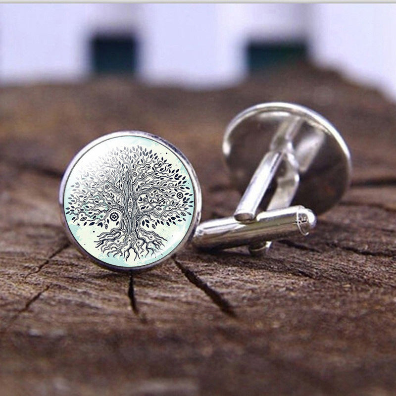 Wholesale Alloy Tree of Life Men's Cufflinks