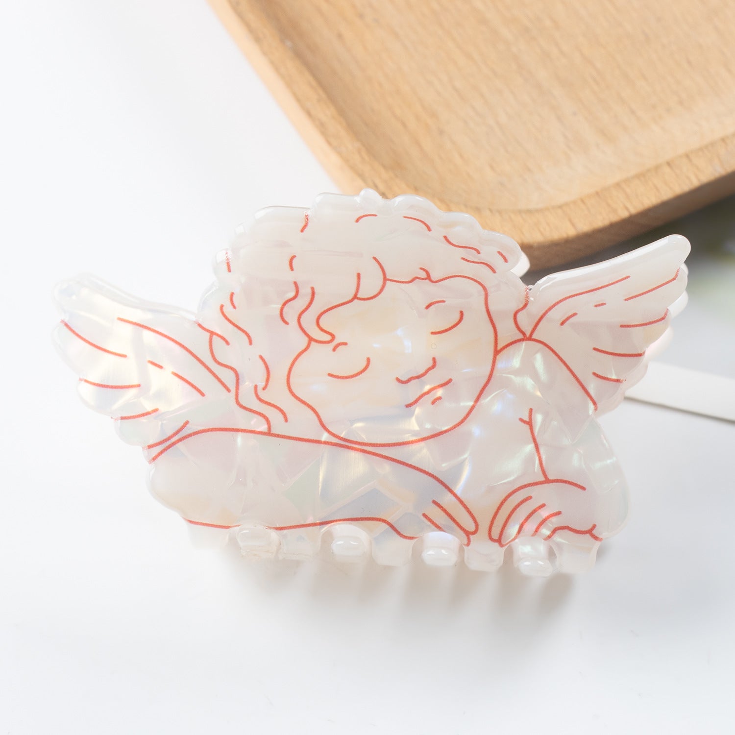 Wholesale Valentine's Day Colorful Rectangular Angel PVC 8cm Autumn and Winter Clip