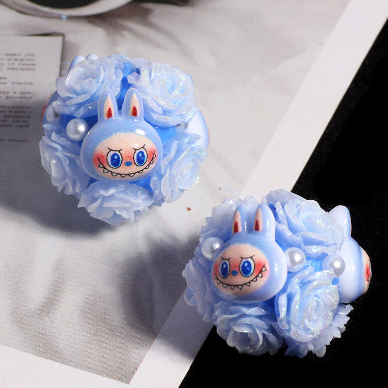 Wholesale 5pcs/pack DIY loose bead phone/ keychain with straight holes  Monster Doll OLY Exclusive