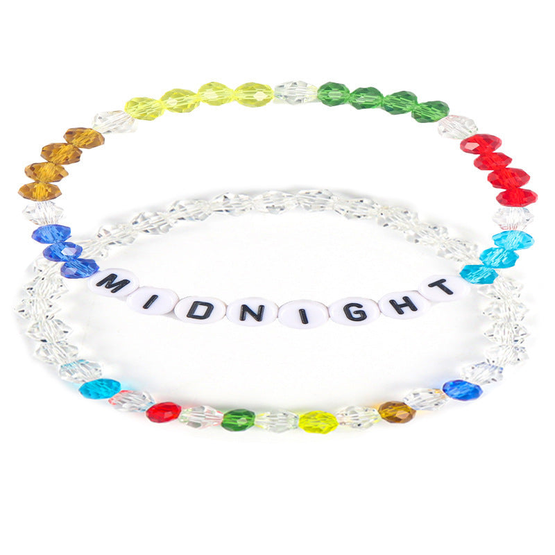 Wholesale Taylor English Name Crystal Bead Bracelet