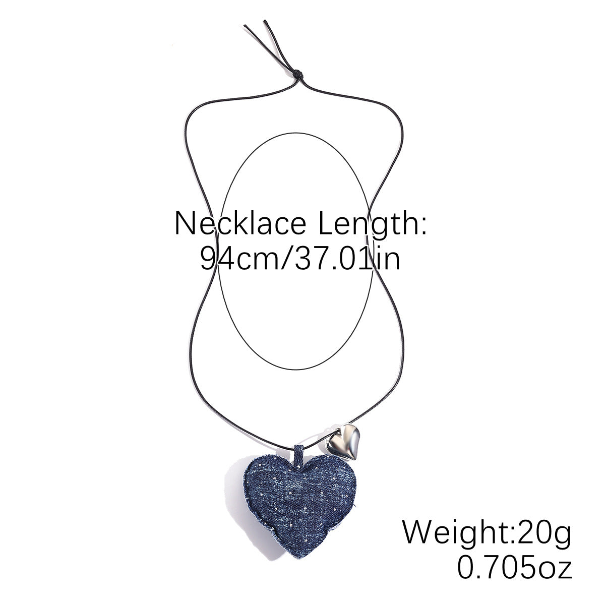 Wholesale Long heart pendant simple hanging neck light luxury leather necklace