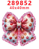 Wholesale Random 30pcs Pink Bow Series Acrylic Flatback