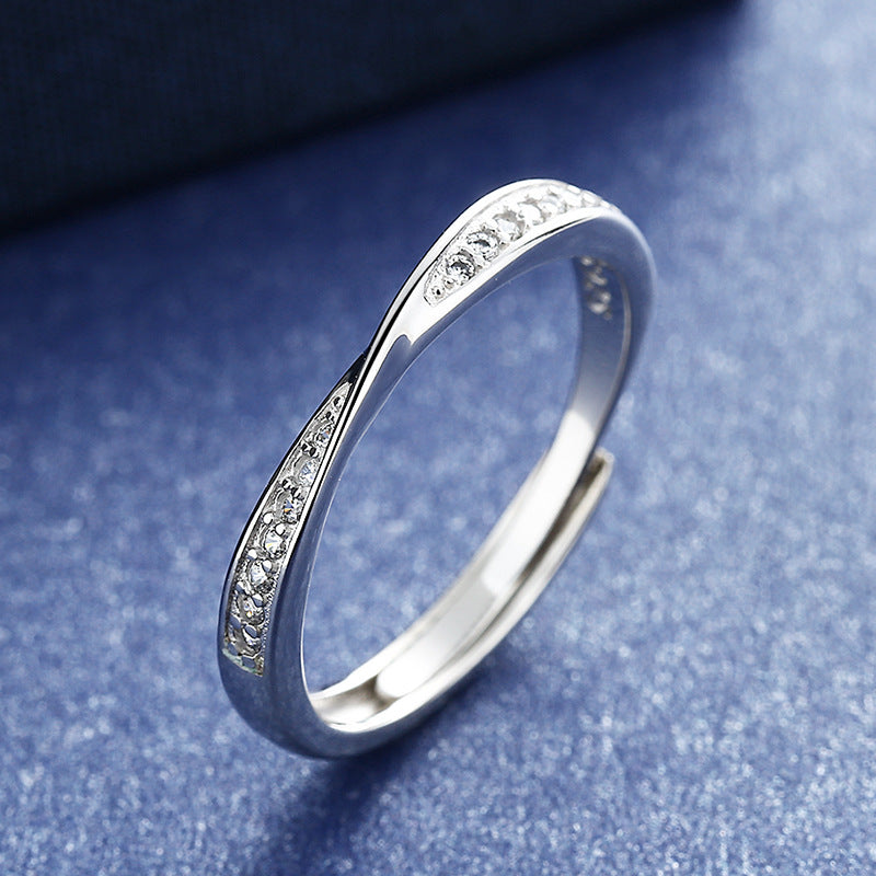Wholesale Mobius couple ring fashion 520 Valentine's Day ring female Net Red simple open ring Qixi gift