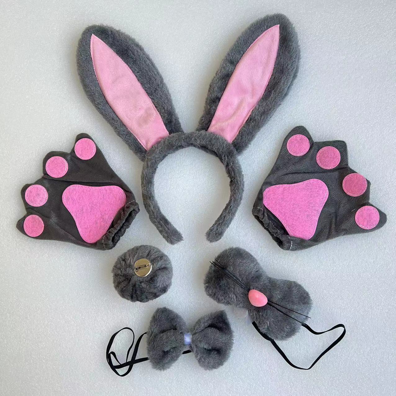 Wholesale Easter Rabbit Ears Cute White Rabbit Nose Headband