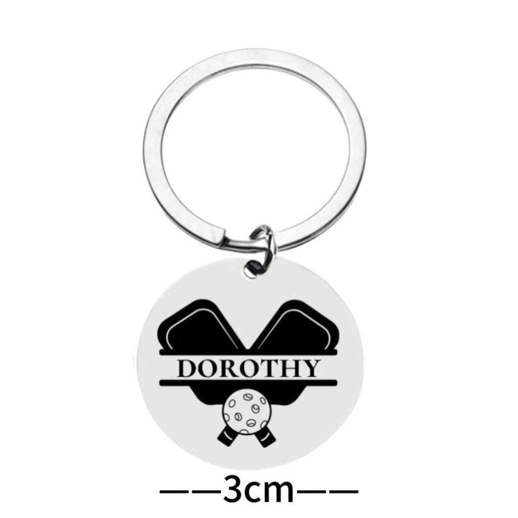 Wholesale Pickleball Racket Keychain Sports Pendant