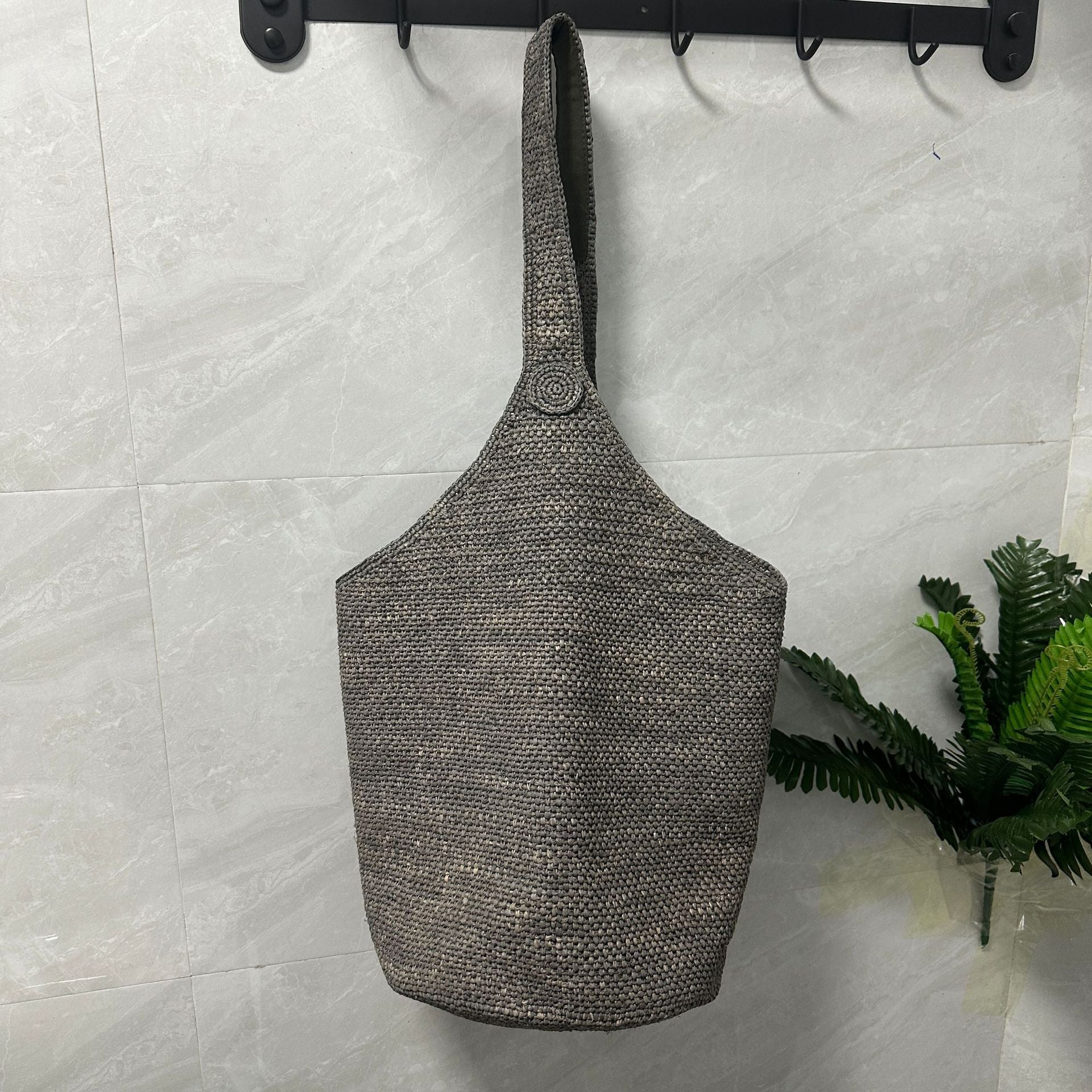 Wholesale Bucket Bag Hand-woven Raffia Shoulder Bag