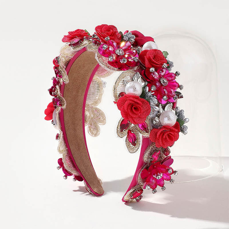 Wholesale Baroque Rhinestones Polyester Headband