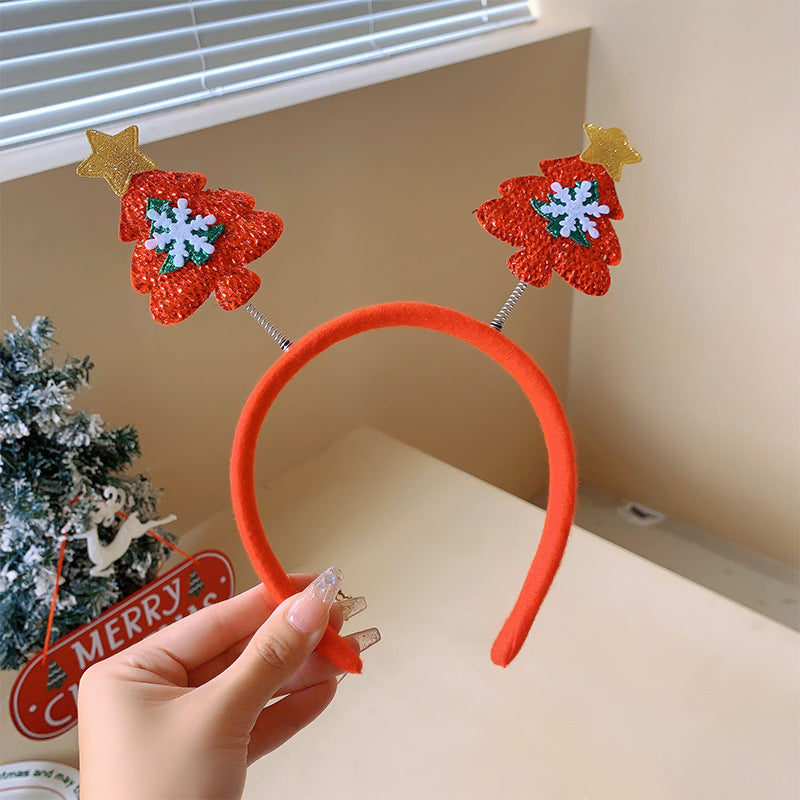 Wholesale 3D Cartoon Christmas Fabric Headbands