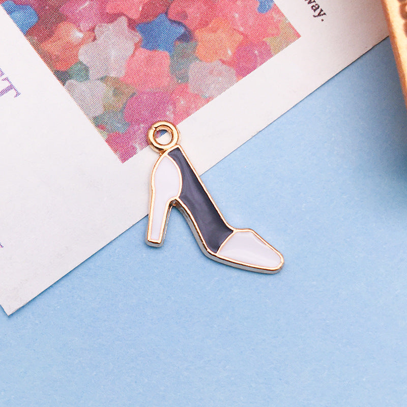 Wholesale Dripping Oil White Urban Beauty Alloy Cartoon Necklace Bracelet Pendant