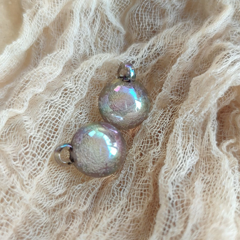 Wholesale 100PCS/PACK Transparent Bubble ab Color Hanging Hole Acrylic Round Beads