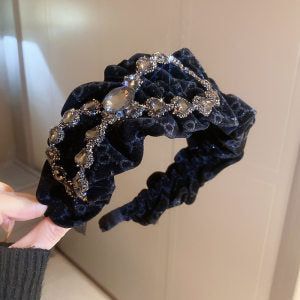 Wholesale Full of diamonds, super sparkling, elegant, fashionable and versatile colored diamond hair pressing headband