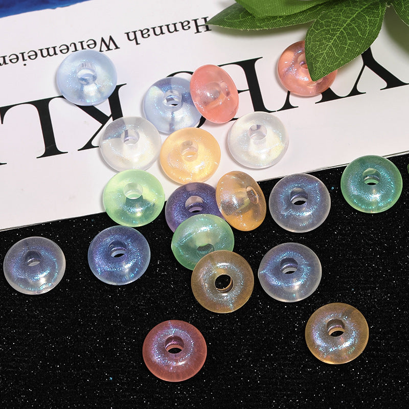 Wholesale 350pcs Acrylic Luminous Fine Flashing Mermaid Abacus Beads DIY Spacer