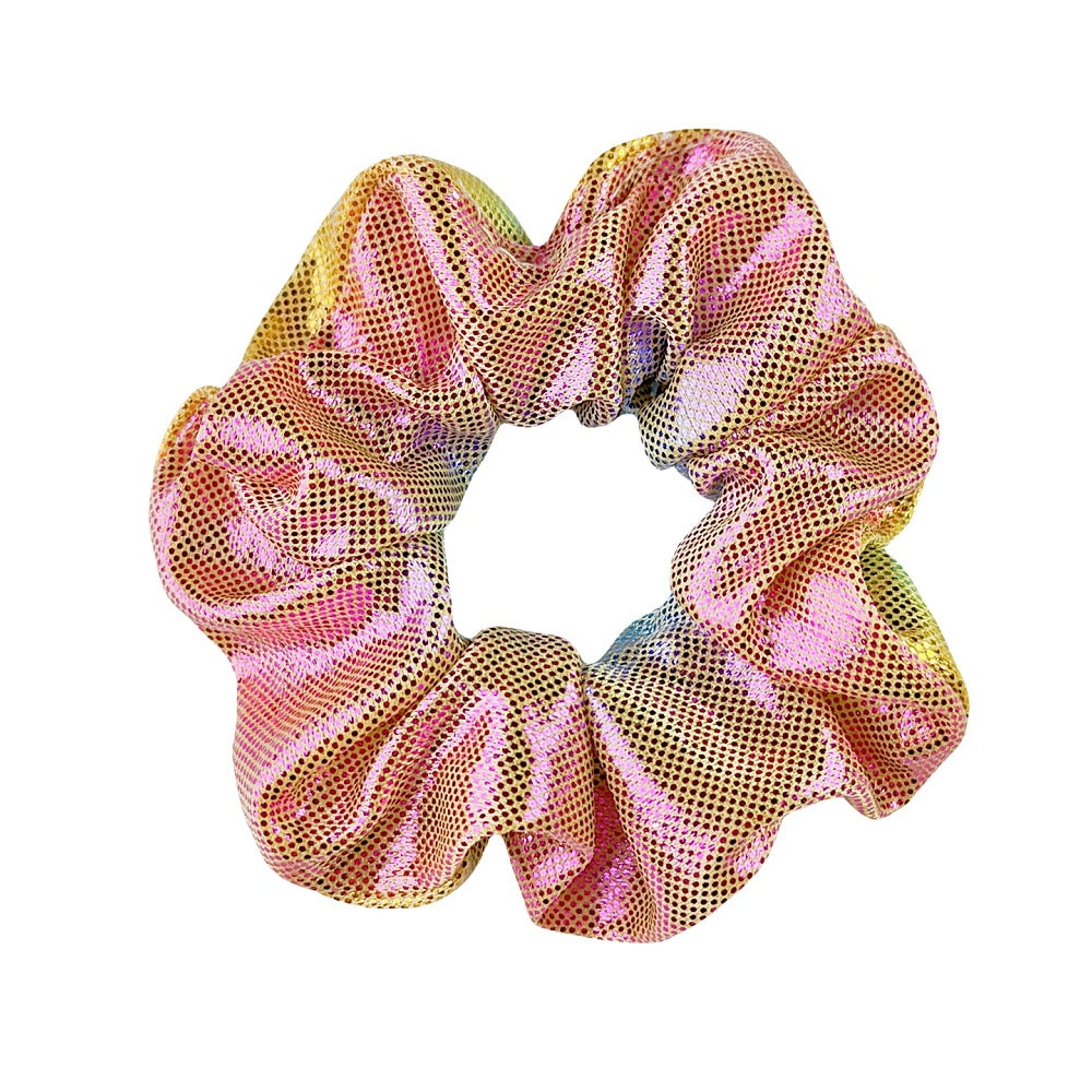 Wholesale laser bronzing large intestine gradient color plate hair rope horsetail large intestine ring