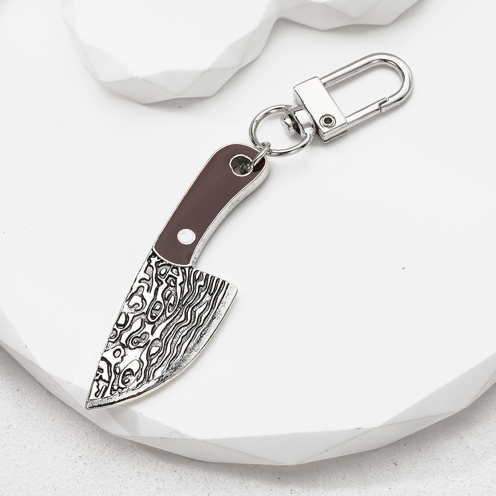Wholesale Alloy Simulated Kitchen Knife Keychains