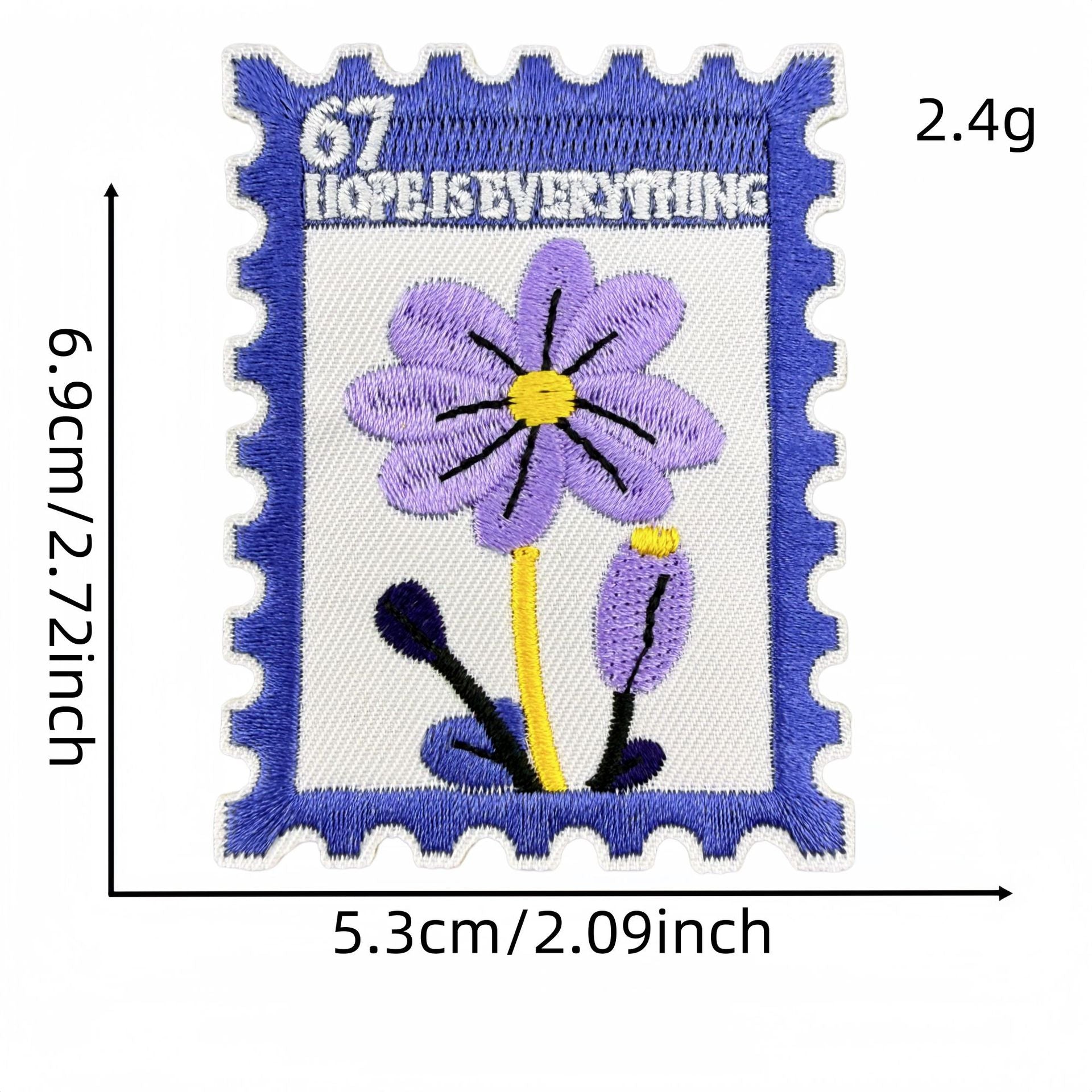 Wholesale Retro Floral Embroidery Patches Stamp Design Square Badges Set Of 8 Sew On Applique For Clothing DIY Home Decor