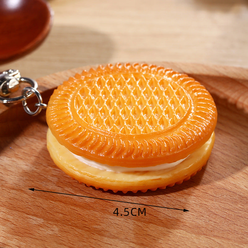 Wholesale Simulated Lace Cream Cake Keychain