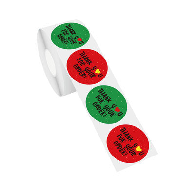 Wholesale Coated Paper Self-adhesive Round Bronzing Thank You Sticker