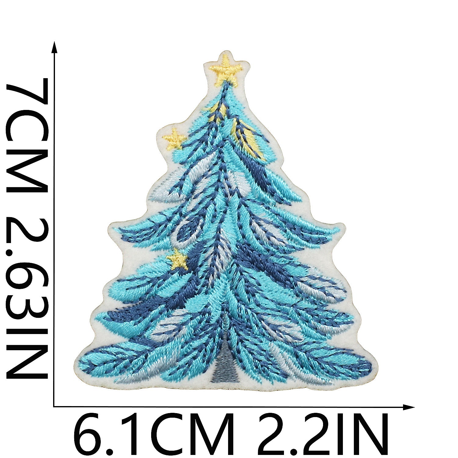 Wholesale Blue and white Christmas embroidered DIY Patches