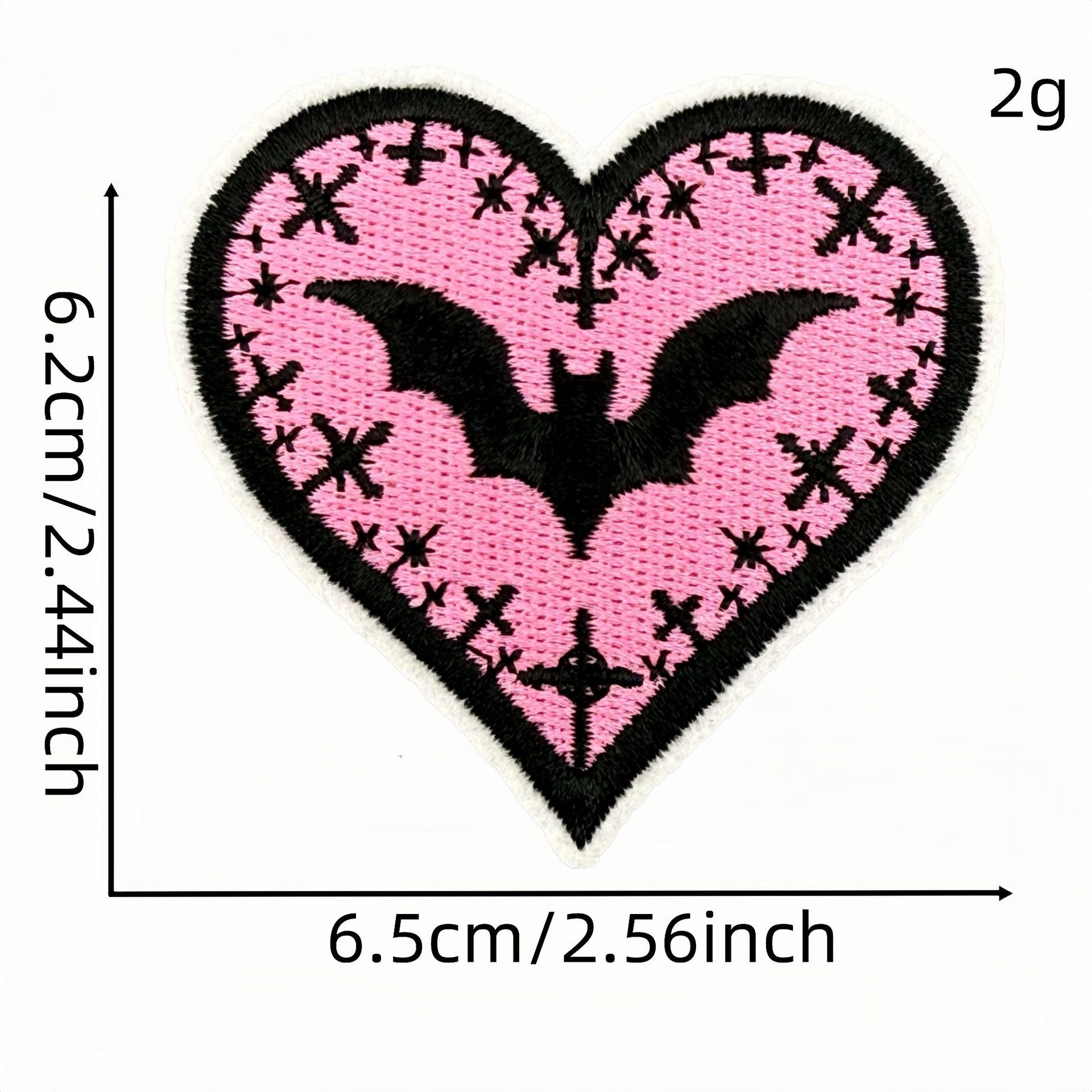 Wholesale Gothic Embroidered Iron On Patch Dark Pink Decorative Badge For Clothing DIY Accessory Trendy Gift
