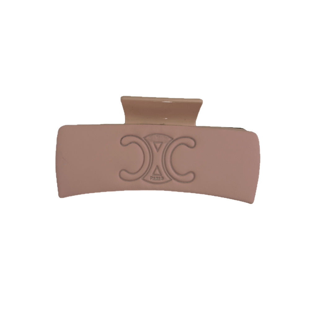 Wholesale PU Leather Hair Claw Clip For Women Arc De Triomphe Letter Design Everyday Hair Accessory