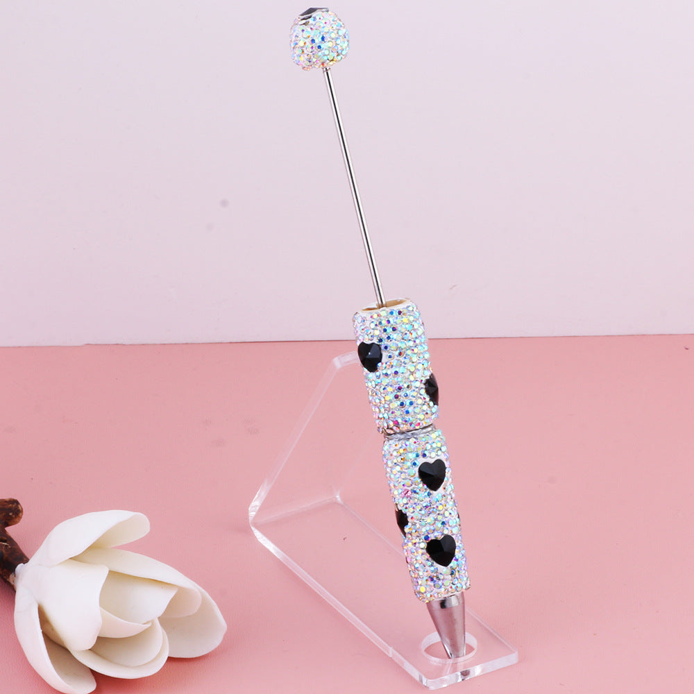 Wholesale 5pcs Valentine's Day Colorful Love Zircon Full Diamond Clay DIY Ballpoint Pen