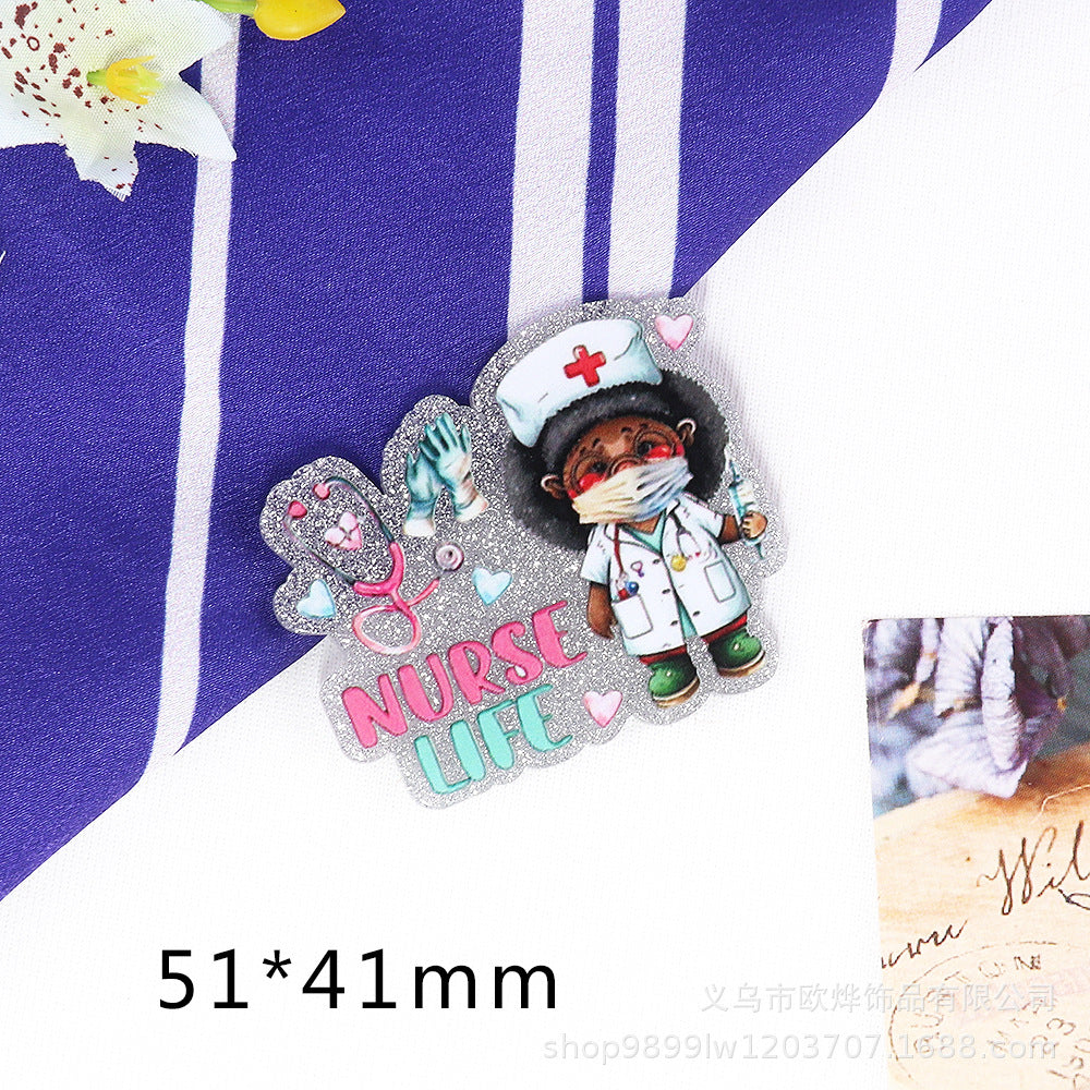 Wholesale 10pcs FlatBack Nurse Acrylic DIY Patch Accessories