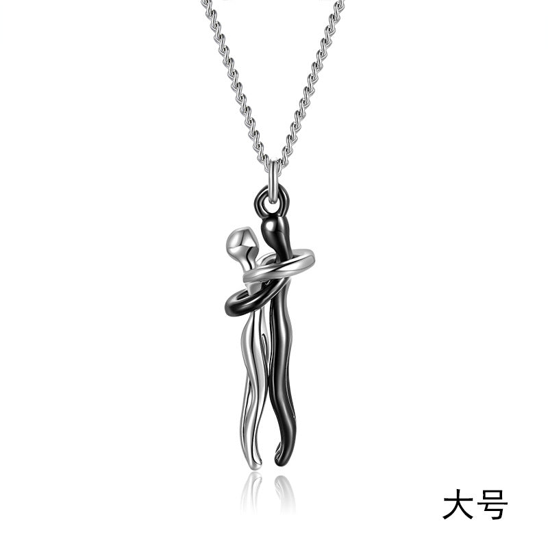 Wholesale Couple Hugging Necklace Clavicle Chain