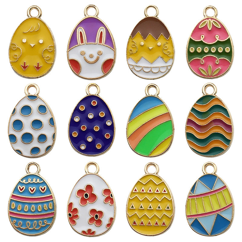 Wholesale Easter Egg Alloy Keychain Accessories