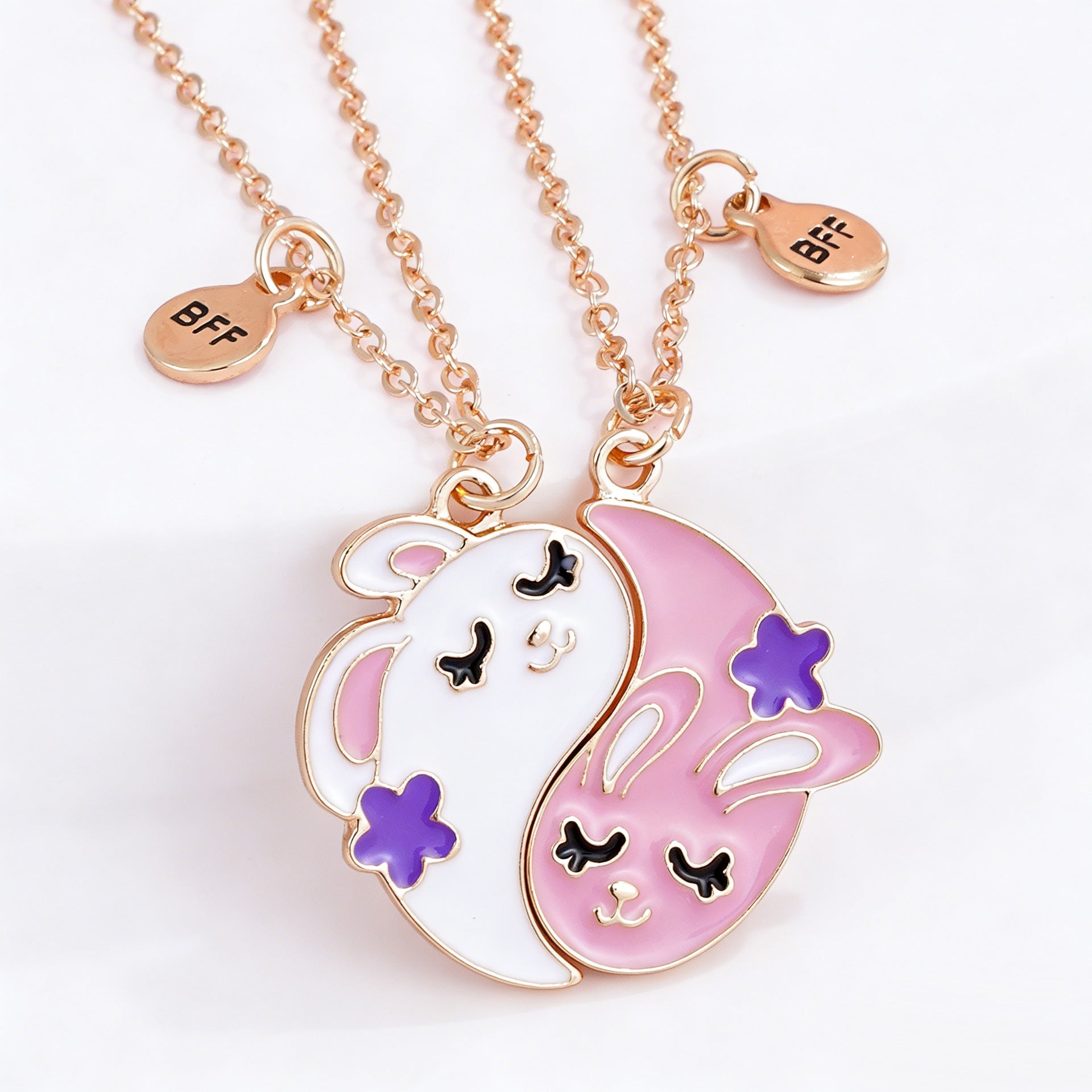 Wholesale cartoon animal colorful oil-drop necklace