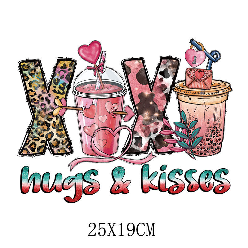 Wholesale Pink Valentine' s Day Heat Transfer   UV DTF Ready to Press Transfers Wraps
