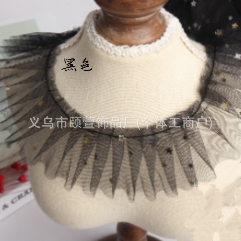 Wholesale 40pcs 5cm colored mesh sequin lace Doll Accessories