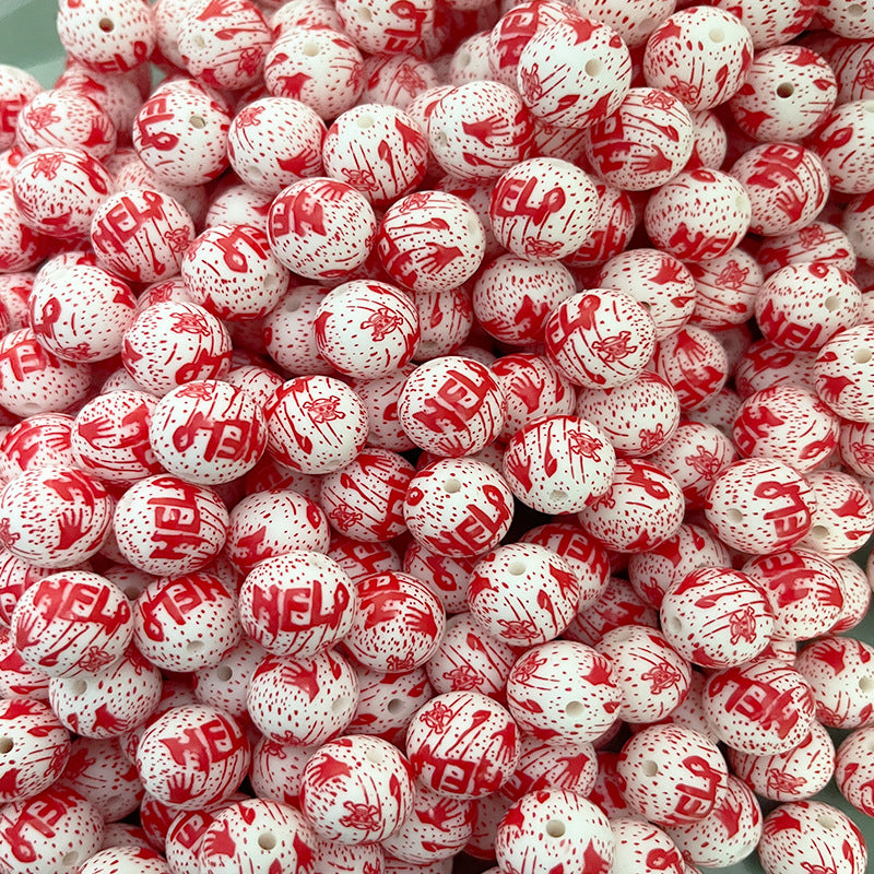 Wholesale 50pcs DIY Halloween Baby Soothing Teething Holiday Series Silicone Beads