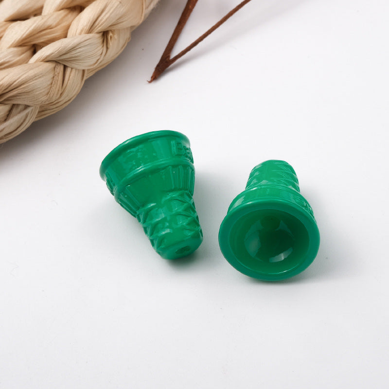 穴あきアクリルビーズ付き100個/パックのカラーコーンベイクドペイントアイスクリームの卸売