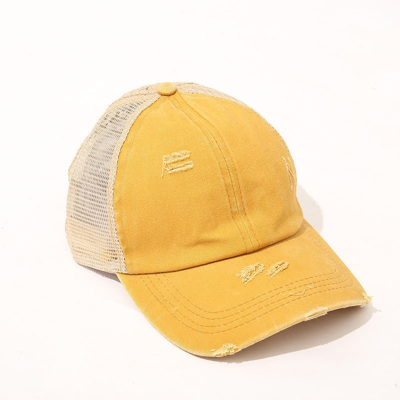 Wholesale Cotton Double Ponytail Baseball Cap