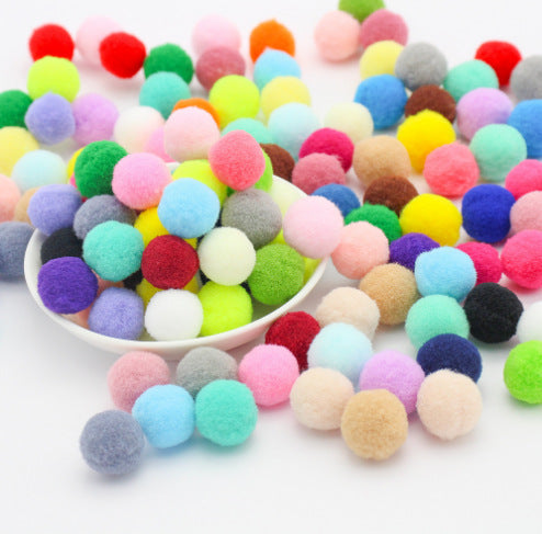 Wholesale 8mm diy handmade materials headdress accessories high elastic wool ball colorful wool ball no hole