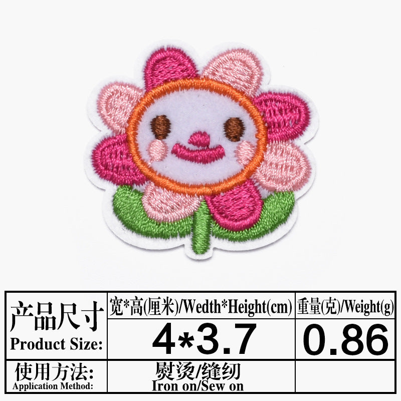 Wholesale Twill Flower Embroidery Patches DIY Sewing Craft Supply For Clothing Decoration