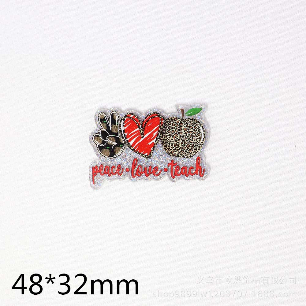 Wholesale 10pcs Cartoon Letter Heart Jewelry Accessories DIY Patch FlatBack
