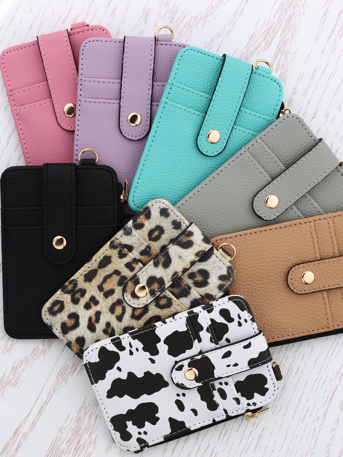 Wholesale Printed folded zipper style colorful floral coin purse
