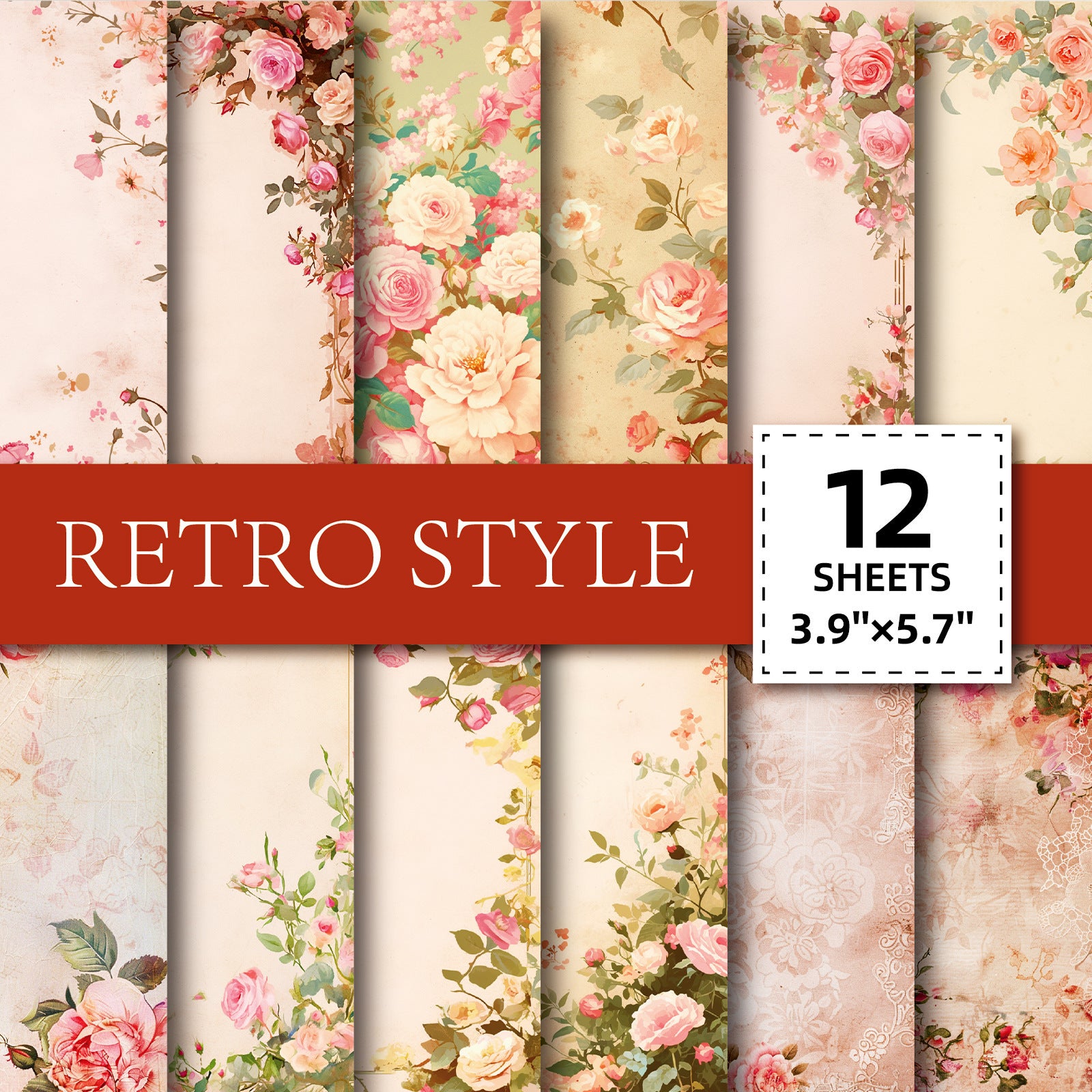 Wholesale Retro series material paper North American style DIY creative notebook background paper