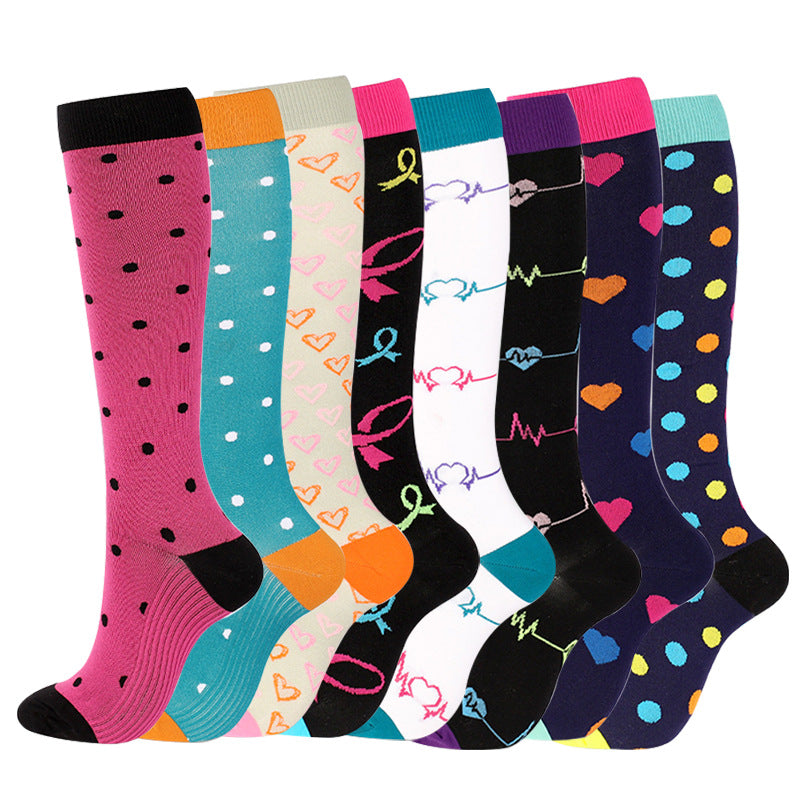 Wholesale Valentine's Day Compression Socks, Sports Slimming Legs, Medical Assisted Elastic Socks
