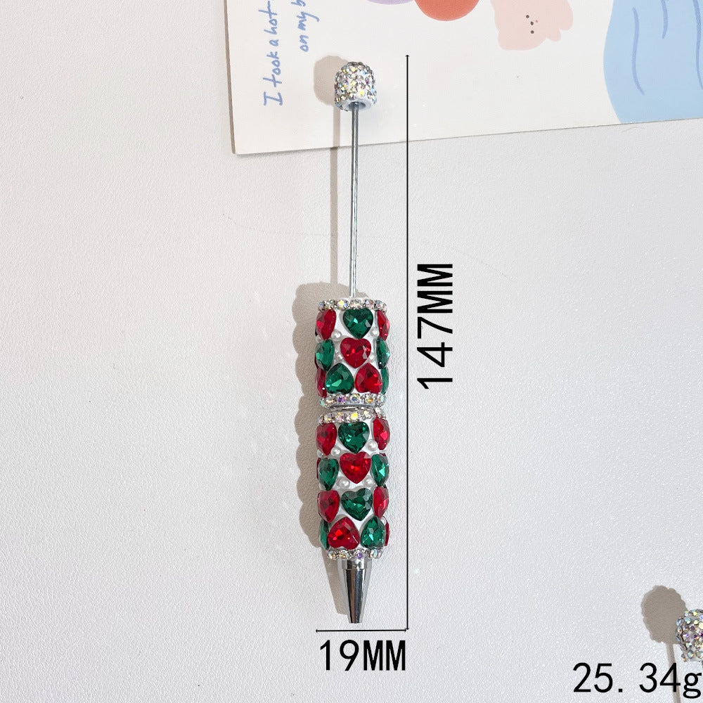 Wholesale 5pcs Heavy Heart Full of Diamond Fancy Beadable Pens