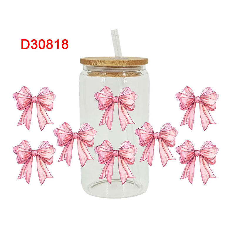 Wholesale Colorful and diverse bows 16oz Cup UV DTF Wraps