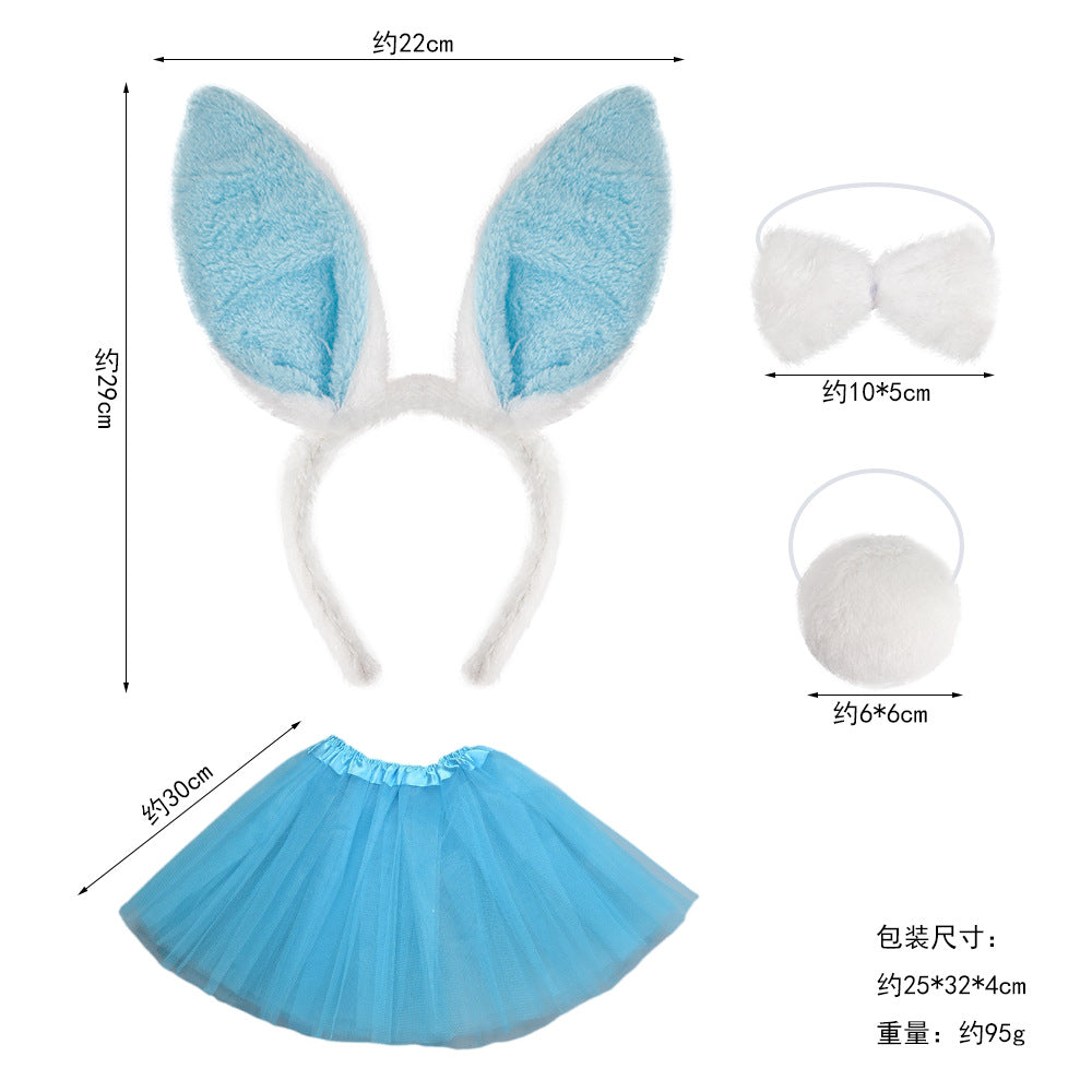Wholesale Halloween Women Children's Performance Props Easter Cute Plush Rabbit Ear Headwear