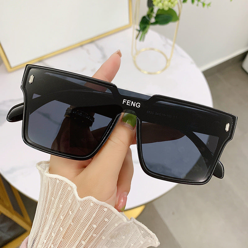 Wholesale Square Sunglasses Hip Hop One-Piece Outdoor Sun Protection Sunglasses
