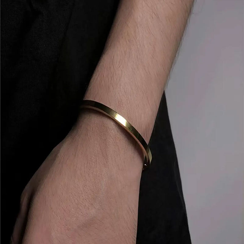 Wholesale Plain Ring Smooth Titanium Steel Bracelets