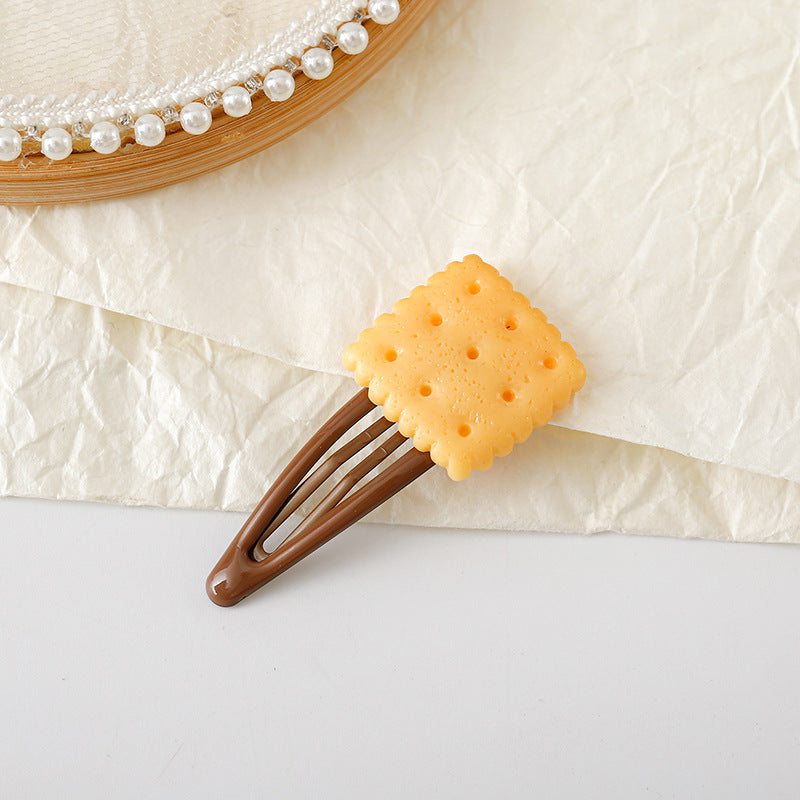 Wholesale Fun Biscuit Plastic Hair Clips