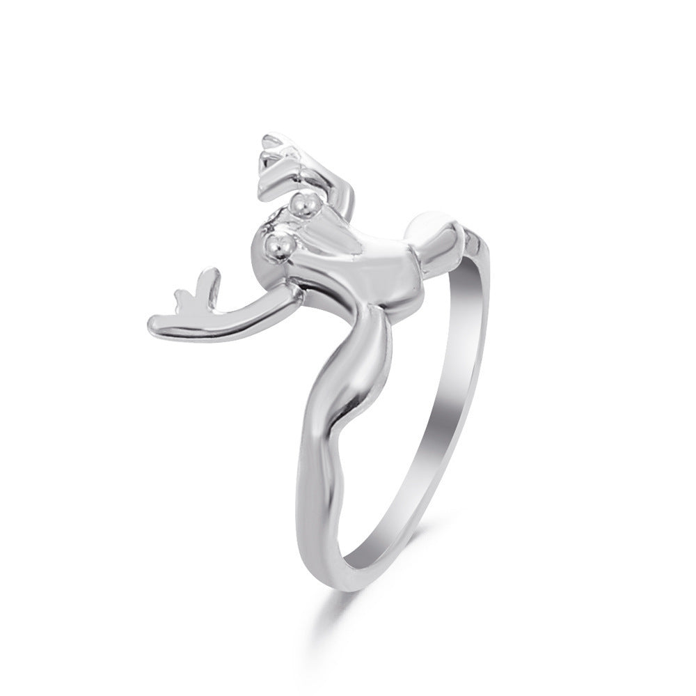 Wholesale Silver and gold diverse frog retro animal ring