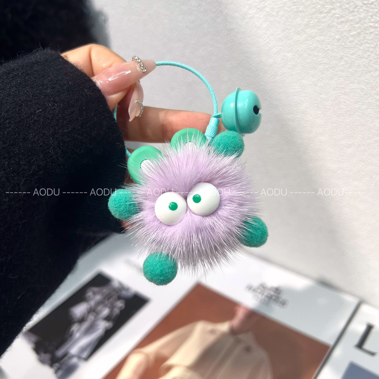 Wholesale Cute Little Briquettes Pendant Plush Keychain